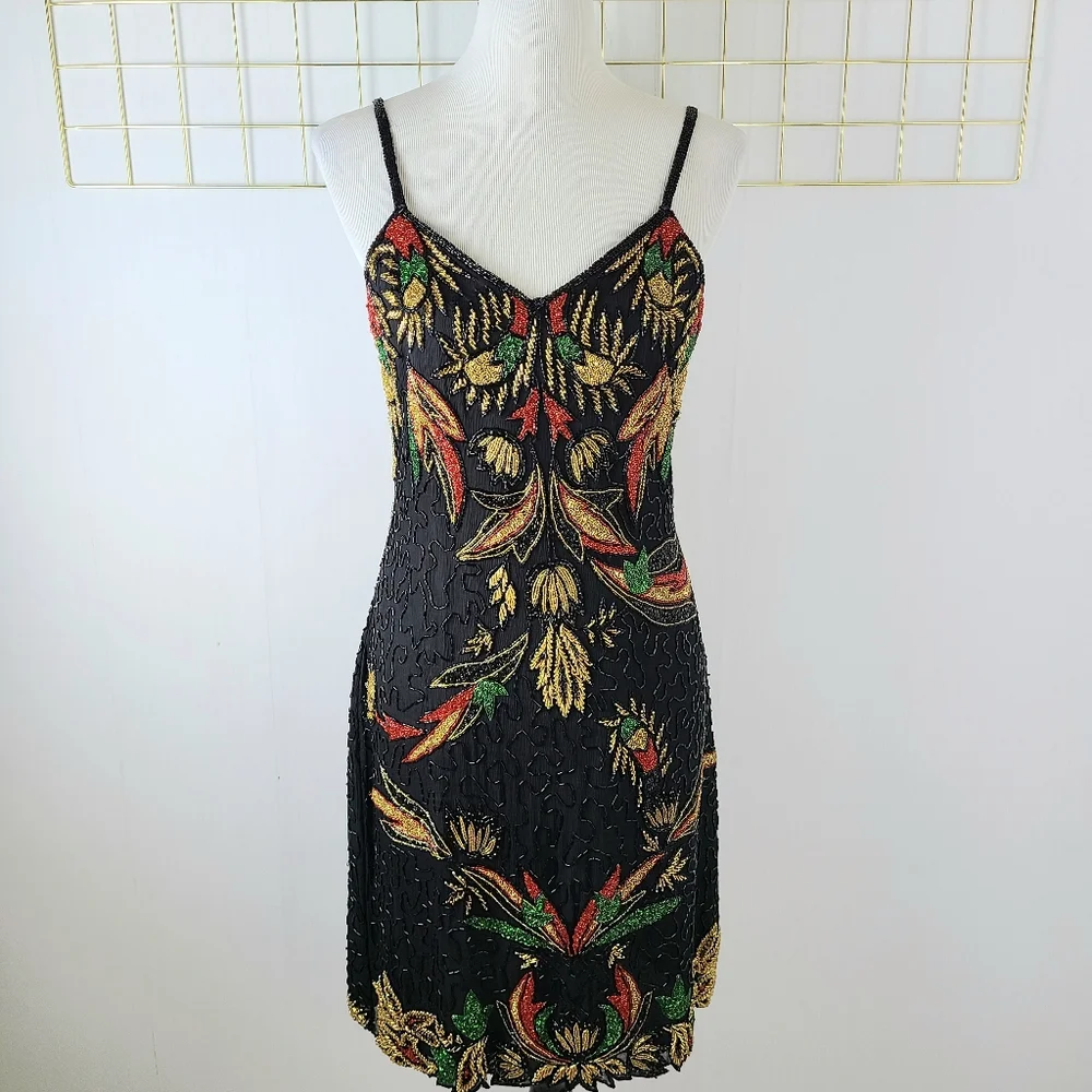 NWT JASDEE Beaded Vintage Bolero Jacket Dress Vintage Set